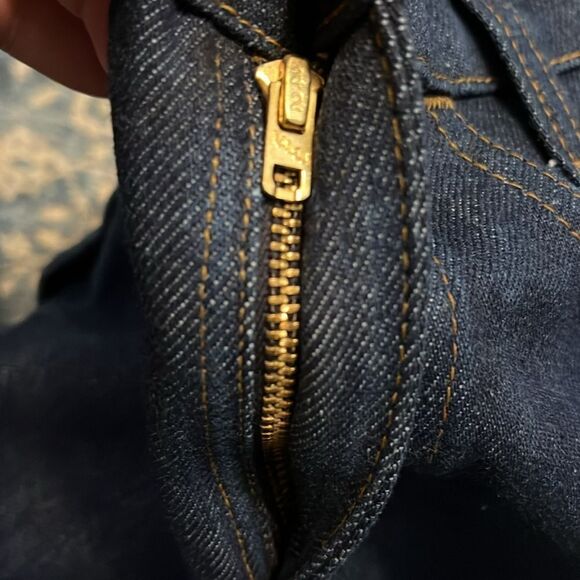 Vintage 1970’s Levi’s Orange Tab Kids’ size 8 Wide Leg Blue Denim Jeans - Picture 7 of 12